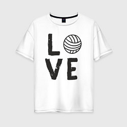 Женская футболка оверсайз Lover volleyball