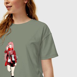 Футболка оверсайз женская Студентка Зеро Ту, цвет: авокадо — фото 2