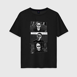 Женская футболка оверсайз Depeche Mode - Dave Martin Andy