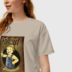 Футболка оверсайз женская Fallout - dixieland, цвет: миндальный — фото 2