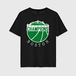 Женская футболка оверсайз Boston champions