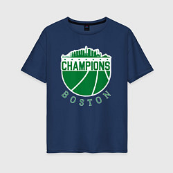 Женская футболка оверсайз Boston champions