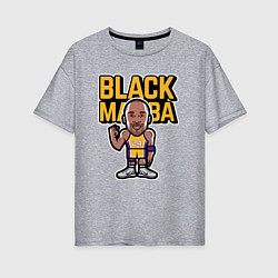Женская футболка оверсайз Kobe black mamba
