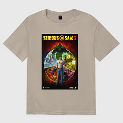 Женская футболка оверсайз Serious Sam 2 - all bosses