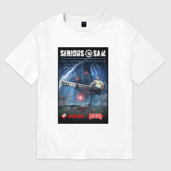 Футболка оверсайз женская Serious Sam 1 - second encounter, цвет: белый
