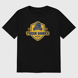 Футболка оверсайз женская I love their games, цвет: черный