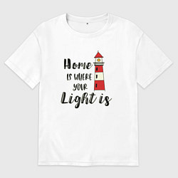 Женская футболка оверсайз Маяк ретро