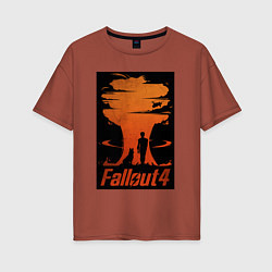 Женская футболка оверсайз Fallout 4 dog