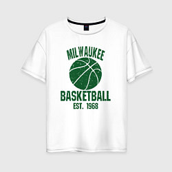 Женская футболка оверсайз Milwaukee basketball 1968