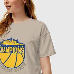 Футболка оверсайз женская Champions Golden State, цвет: миндальный — фото 2