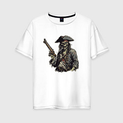 Женская футболка оверсайз Призрачный пират