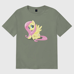 Футболка оверсайз женская Флаттершай из My Little Pony в кино, цвет: авокадо