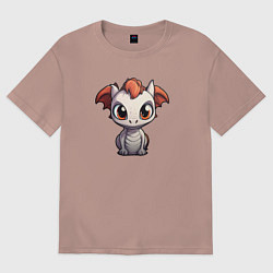 Женская футболка оверсайз Дракончик сюрпризик