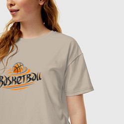 Футболка оверсайз женская Dream basketball, цвет: миндальный — фото 2