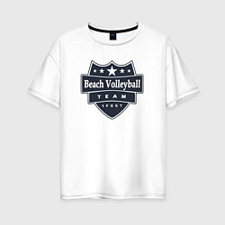 Женская футболка оверсайз Beach volleyball team