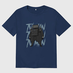 Женская футболка оверсайз Упитанный ТВ Мен