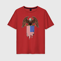 Женская футболка оверсайз США орёл