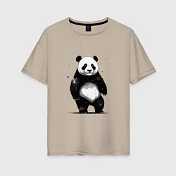Женская футболка оверсайз Панда стоит