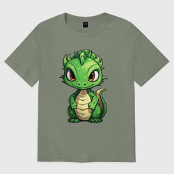 Женская футболка оверсайз Маленький дракон 2024