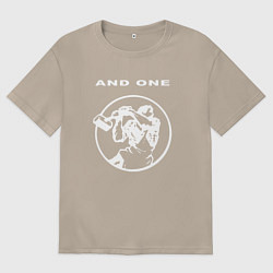 Футболка оверсайз женская And One synthpop band, цвет: миндальный