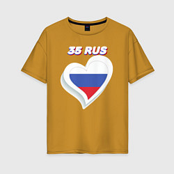 Женская футболка оверсайз 35 регион Вологодская область