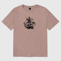 Женская футболка оверсайз Георгий Победоносец Герб Москвы