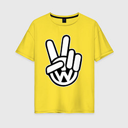 Женская футболка оверсайз Volkswagen peace