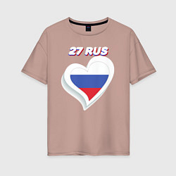 Женская футболка оверсайз 27 регион Хабаровский край