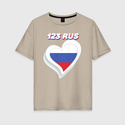 Женская футболка оверсайз 123 регион Краснодарский край
