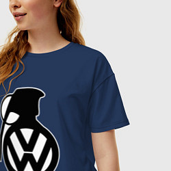 Футболка оверсайз женская Volkswagen grenade, цвет: тёмно-синий — фото 2