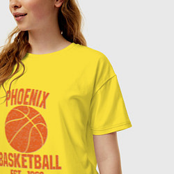 Футболка оверсайз женская Phoenix basketball 1968, цвет: желтый — фото 2