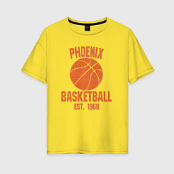 Футболка оверсайз женская Phoenix basketball 1968, цвет: желтый