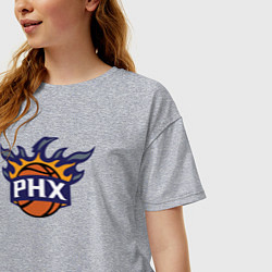 Футболка оверсайз женская Phoenix Suns fire, цвет: меланж — фото 2