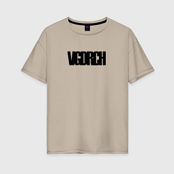 Женская футболка оверсайз Vagodroch black