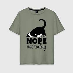 Женская футболка оверсайз Nope - not today