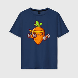 Женская футболка оверсайз Морковь на спорте