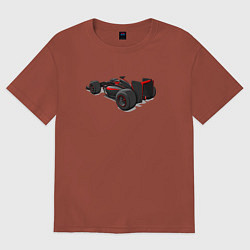 Футболка оверсайз женская Formula 1 McLaren, цвет: кирпичный