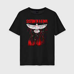 Женская футболка оверсайз System of a Down metal band