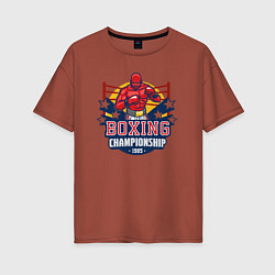 Женская футболка оверсайз Boxing championship