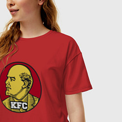Футболка оверсайз женская Lenin KFC, цвет: красный — фото 2