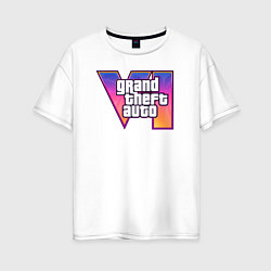 Женская футболка оверсайз GTA 6 logo