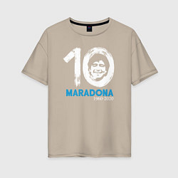Женская футболка оверсайз Maradona 10