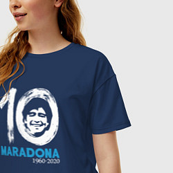 Футболка оверсайз женская Maradona 10, цвет: тёмно-синий — фото 2