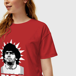 Футболка оверсайз женская Dios Diego Maradona, цвет: красный — фото 2