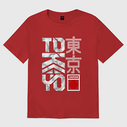 Женская футболка оверсайз Токио типографика