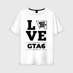 Женская футболка оверсайз GTA6 love classic