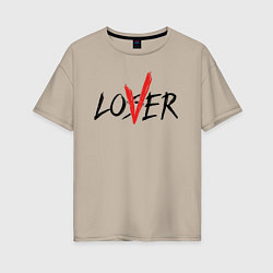 Женская футболка оверсайз Loser lover
