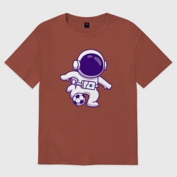 Женская футболка оверсайз Космонавт футболист