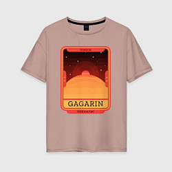 Женская футболка оверсайз Gagarin поехали