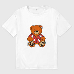 Женская футболка оверсайз Медведь Марат в спортивном костюме